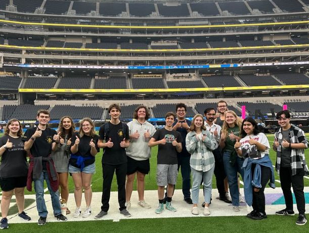 Concordia Handbell Ensemble played on the field of SoFi stadium while ringing for a greater cause 